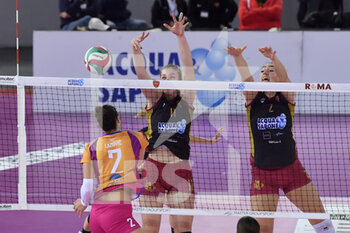 2021-11-14 - Katarina Lazovic of Vero Volley Monza   in action during the Women's Volleyball Championship Series A1 match between Acqua & Sapone Volley Roma and Vero Volley Monza at PalaEur, 14th November, 2021 in Rome, Italy.  - ACQUA&SAPONE ROMA VOLLEY CLUB VS VERO VOLLEY MONZA - SERIE A1 WOMEN - VOLLEYBALL