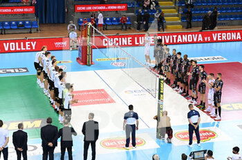 2021-11-03 - Players take to the volleyball court - CUCINE LUBE CIVITANOVA VS NBV VERONA - SUPERLEAGUE SERIE A - VOLLEYBALL