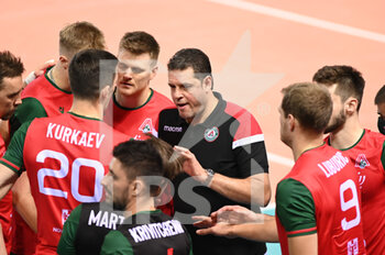2021-12-01 - Time out of the Lokomotiv Novosibirsk (RUS) team - CUCINE LUBE CIVITANOVA VS LOKOMOTIV NOVOSIBIRSK - CHAMPIONS LEAGUE MEN - VOLLEYBALL