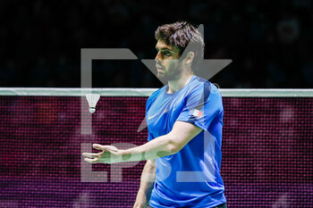 2022-04-26 - Thomas Rouxel from France, Round of 32 during the European Badminton Championships 2022 on April 26, 2022 at Gallur Sports Center in Madrid, Spain - EUROPEAN BADMINTON CHAMPIONSHIPS 2022 - BADMINTON - OTHER SPORTS