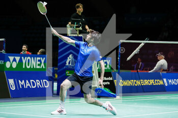 2022-04-26 - Thomas Rouxel from France, Round of 32 during the European Badminton Championships 2022 on April 26, 2022 at Gallur Sports Center in Madrid, Spain - EUROPEAN BADMINTON CHAMPIONSHIPS 2022 - BADMINTON - OTHER SPORTS