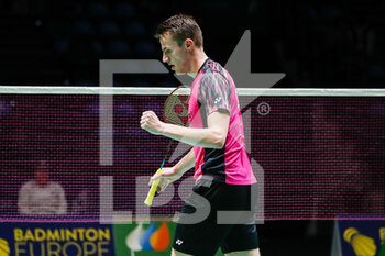 2022-04-26 - Mark Caljouw from Netherlands, Round of 32 during the European Badminton Championships 2022 on April 26, 2022 at Gallur Sports Center in Madrid, Spain - EUROPEAN BADMINTON CHAMPIONSHIPS 2022 - BADMINTON - OTHER SPORTS