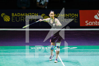 2022-04-26 - QI Xuefei from France, Round of 32 during the European Badminton Championships 2022 on April 26, 2022 at Gallur Sports Center in Madrid, Spain - EUROPEAN BADMINTON CHAMPIONSHIPS 2022 - BADMINTON - OTHER SPORTS