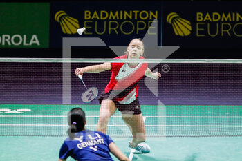 2022-04-26 - Yvonne LI from Germany and Edith Urell from Sweden, Round of 32 during the European Badminton Championships 2022 on April 26, 2022 at Gallur Sports Center in Madrid, Spain - EUROPEAN BADMINTON CHAMPIONSHIPS 2022 - BADMINTON - OTHER SPORTS
