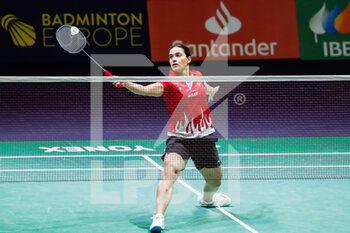 2022-04-26 - Aliye Demirbag from Turkey, Round of 32 during the European Badminton Championships 2022 on April 26, 2022 at Gallur Sports Center in Madrid, Spain - EUROPEAN BADMINTON CHAMPIONSHIPS 2022 - BADMINTON - OTHER SPORTS