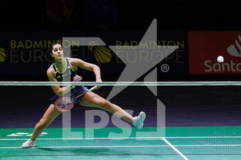 2022-04-26 - Carlolina Marin from Spain, Round of 32 during the European Badminton Championships 2022 on April 26, 2022 at Gallur Sports Center in Madrid, Spain - EUROPEAN BADMINTON CHAMPIONSHIPS 2022 - BADMINTON - OTHER SPORTS
