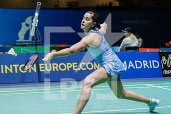2022-04-27 - Carolina Marin from Spain, Round of 16 during the European Badminton Championships 2022 on April 27, 2022 at Gallur Sports Center in Madrid, Spain - EUROPEAN BADMINTON CHAMPIONSHIPS 2022 - BADMINTON - OTHER SPORTS