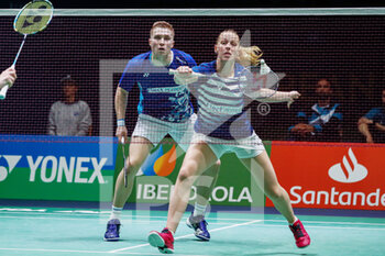 28/04/2022 - Thom Gicquel and Delphine Delrue from France, Quarter final during the European Badminton Championships 2022 on April 28, 2022 at Gallur Sports Center in Madrid, Spain - EUROPEAN BADMINTON CHAMPIONSHIPS 2022 - BADMINTON - ALTRO