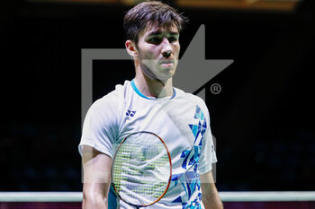 28/04/2022 - Toma Junior Popov from France, Quarter final during the European Badminton Championships 2022 on April 28, 2022 at Gallur Sports Center in Madrid, Spain - EUROPEAN BADMINTON CHAMPIONSHIPS 2022 - BADMINTON - ALTRO