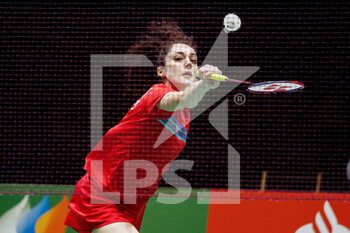 28/04/2022 - Neslihan Yigit from Turkey, Quarter final during the European Badminton Championships 2022 on April 28, 2022 at Gallur Sports Center in Madrid, Spain - EUROPEAN BADMINTON CHAMPIONSHIPS 2022 - BADMINTON - ALTRO