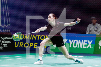 28/04/2022 - Kirsty Gilmour from Scotland, Quarter final during the European Badminton Championships 2022 on April 28, 2022 at Gallur Sports Center in Madrid, Spain - EUROPEAN BADMINTON CHAMPIONSHIPS 2022 - BADMINTON - ALTRO