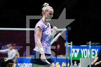 28/04/2022 - Mia Blichfeldt from Denmark, Quarter final during the European Badminton Championships 2022 on April 28, 2022 at Gallur Sports Center in Madrid, Spain - EUROPEAN BADMINTON CHAMPIONSHIPS 2022 - BADMINTON - ALTRO