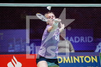 28/04/2022 - Mia Blichfeldt from Denmark, Quarter final during the European Badminton Championships 2022 on April 28, 2022 at Gallur Sports Center in Madrid, Spain - EUROPEAN BADMINTON CHAMPIONSHIPS 2022 - BADMINTON - ALTRO