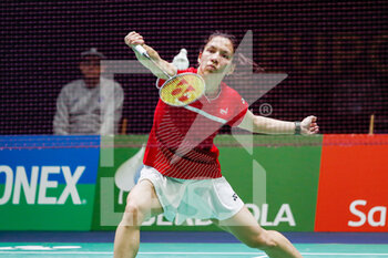 28/04/2022 - Liana Tan from Belgium, Quarter final during the European Badminton Championships 2022 on April 28, 2022 at Gallur Sports Center in Madrid, Spain - EUROPEAN BADMINTON CHAMPIONSHIPS 2022 - BADMINTON - ALTRO