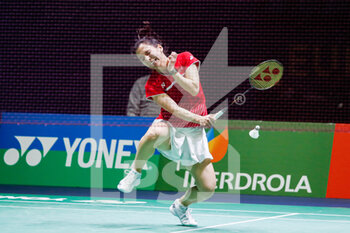 28/04/2022 - Liana Tan from Belgium, Quarter final during the European Badminton Championships 2022 on April 28, 2022 at Gallur Sports Center in Madrid, Spain - EUROPEAN BADMINTON CHAMPIONSHIPS 2022 - BADMINTON - ALTRO