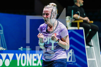 28/04/2022 - Mia Blichfeldt from Denmark, Quarter final during the European Badminton Championships 2022 on April 28, 2022 at Gallur Sports Center in Madrid, Spain - EUROPEAN BADMINTON CHAMPIONSHIPS 2022 - BADMINTON - ALTRO