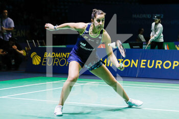 28/04/2022 - Carolina Marin from Spain, Quarter final during the European Badminton Championships 2022 on April 28, 2022 at Gallur Sports Center in Madrid, Spain - EUROPEAN BADMINTON CHAMPIONSHIPS 2022 - BADMINTON - ALTRO