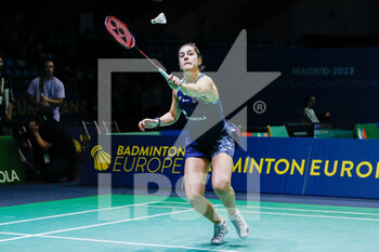 28/04/2022 - Carolina Marin from Spain, Quarter final during the European Badminton Championships 2022 on April 28, 2022 at Gallur Sports Center in Madrid, Spain - EUROPEAN BADMINTON CHAMPIONSHIPS 2022 - BADMINTON - ALTRO