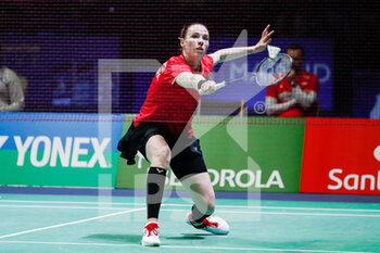 28/04/2022 - Line Hojmark Kjaersfeldt from Denmark, Quarter final during the European Badminton Championships 2022 on April 28, 2022 at Gallur Sports Center in Madrid, Spain - EUROPEAN BADMINTON CHAMPIONSHIPS 2022 - BADMINTON - ALTRO