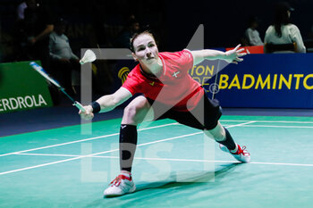 28/04/2022 - Line Hojmark Kjaersfeldt from Denmark, Quarter final during the European Badminton Championships 2022 on April 28, 2022 at Gallur Sports Center in Madrid, Spain - EUROPEAN BADMINTON CHAMPIONSHIPS 2022 - BADMINTON - ALTRO