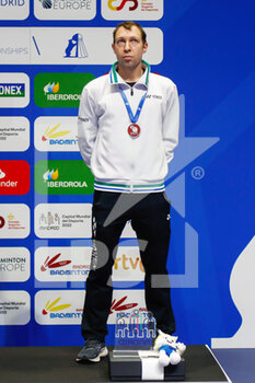 2022-04-30 - Misha Zilberman from Israel Bronze medal, Final Men's single during the European Badminton Championships 2022 on April 30, 2022 at Gallur Sports Center in Madrid, Spain - EUROPEAN BADMINTON CHAMPIONSHIPS 2022 - BADMINTON - OTHER SPORTS