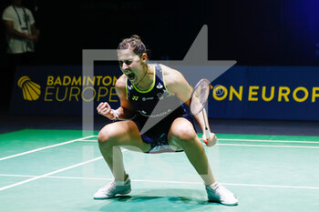 2022-04-30 - Carolina Marin from Spain Gold medal, Final Women's single during the European Badminton Championships 2022 on April 30, 2022 at Gallur Sports Center in Madrid, Spain - EUROPEAN BADMINTON CHAMPIONSHIPS 2022 - BADMINTON - OTHER SPORTS