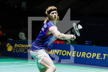 29/04/2022 - Anders Antonsen from Denmark, Semi final during the European Badminton Championships 2022 on April 29, 2022 at Gallur Sports Center in Madrid, Spain - EUROPEAN BADMINTON CHAMPIONSHIPS 2022 - BADMINTON - ALTRO