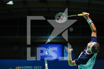 29/04/2022 - Viktor Axelsen from Denmark, Semi final during the European Badminton Championships 2022 on April 29, 2022 at Gallur Sports Center in Madrid, Spain - EUROPEAN BADMINTON CHAMPIONSHIPS 2022 - BADMINTON - ALTRO