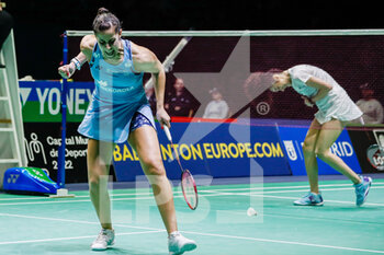 29/04/2022 - Carolina Marin from Spain celebrates, Semi final during the European Badminton Championships 2022 on April 29, 2022 at Gallur Sports Center in Madrid, Spain - EUROPEAN BADMINTON CHAMPIONSHIPS 2022 - BADMINTON - ALTRO