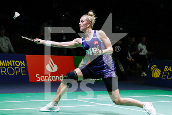 29/04/2022 - Mia Blichfeldt from Denmark, Semi final during the European Badminton Championships 2022 on April 29, 2022 at Gallur Sports Center in Madrid, Spain - EUROPEAN BADMINTON CHAMPIONSHIPS 2022 - BADMINTON - ALTRO