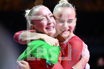 2022-08-11 - Asia D'Amato (Gold Medal All Around) with Martina Maggio (Bronze Medal All Around) Italy  - EUROPEAN WOMEN'S ARTISTIC GYMNASTICS CHAMPIONSHIPS - SENIOR WOMEN’S QUALIFICATION & ALL-AROUND FINALS - GYMNASTICS - OTHER SPORTS