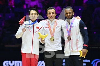05/11/2022 - Rings: Gold medal ASIL Adem (TUR) silver medal ZOU Jingyuan  (CHN) bronze medal  TULLOCH Courtney (GBR) - ARTISTIC GYMNASTICS WORLD CHAMPIONSHIPS - APPARATUS WOMEN’S AND MEN’S FINALS - GINNASTICA - ALTRO