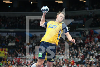28/01/2022 - Emil Mellegard of Sweden during the EHF Euro 2022, Semi Final Handball match between France and Sweden on January 28, 2022 at Budapest Multifunctional Arena in Budapest, Hungary - EHF EURO 2022, SEMI FINAL - FRANCE VS SWEDEN - PALLAMANO - ALTRO