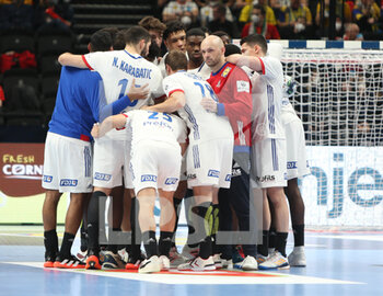 28/01/2022 - Team France during the EHF Euro 2022, Semi Final Handball match between France and Sweden on January 28, 2022 at Budapest Multifunctional Arena in Budapest, Hungary - EHF EURO 2022, SEMI FINAL - FRANCE VS SWEDEN - PALLAMANO - ALTRO