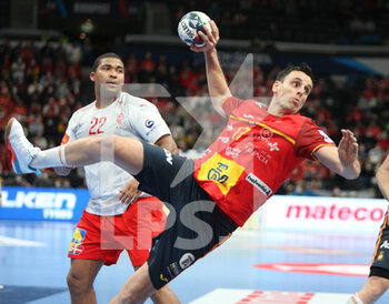 2022-01-28 - Adria Figueras Trejo of Spain during the EHF Euro 2022, Semi Final Handball match between Spain and Denmark on January 28, 2022 at Budapest Multifunctional Arena in Budapest, Hungary - EHF EURO 2022, SEMI FINAL - SPAIN AND DENMARK - HANDBALL - OTHER SPORTS
