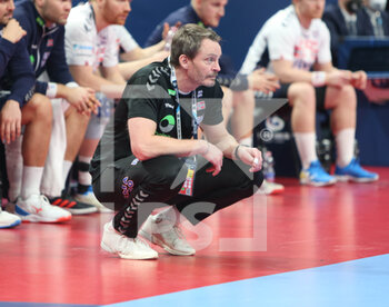 2022-01-28 - Coach Christian Berge of Norway during the EHF Euro 2022, Placement Match 5/6 Handball match between Iceland and Norway on January 28, 2022 at Budapest Multifunctional Arena in Budapest, Hungary - EHF EURO 2022, PLACEMENT MATCH 5/6 - ICELAND VS NORWAY - HANDBALL - OTHER SPORTS