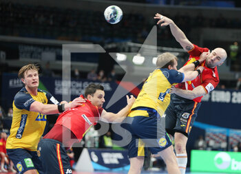 2022-01-30 - Joan Canellas of Spain during the EHF Men's Euro 2022, Final handball match between Sweden and Spain on January 30, 2022 at Budapest Multifunctional Arena in Budapest, Hungary - EHF MEN'S EURO 2022, FINAL - SWEDEN VS SPAIN - HANDBALL - OTHER SPORTS