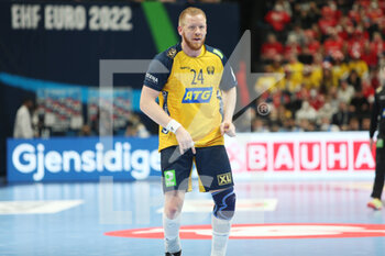 30/01/2022 - Jim Gottfridsson of Sweden during the EHF Men's Euro 2022, Final handball match between Sweden and Spain on January 30, 2022 at Budapest Multifunctional Arena in Budapest, Hungary - EHF MEN'S EURO 2022, FINAL - SWEDEN VS SPAIN - PALLAMANO - ALTRO