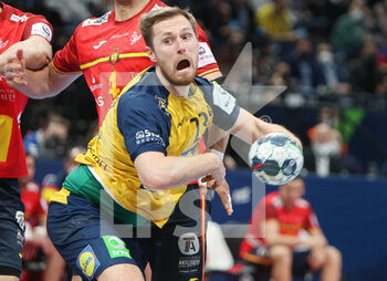 30/01/2022 - Albin Lagergren of Sweden during the EHF Men's Euro 2022, Final handball match between Sweden and Spain on January 30, 2022 at Budapest Multifunctional Arena in Budapest, Hungary - EHF MEN'S EURO 2022, FINAL - SWEDEN VS SPAIN - PALLAMANO - ALTRO