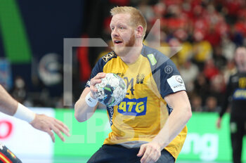 30/01/2022 - Jim Gottfridsson of Sweden during the EHF Men's Euro 2022, Final handball match between Sweden and Spain on January 30, 2022 at Budapest Multifunctional Arena in Budapest, Hungary - EHF MEN'S EURO 2022, FINAL - SWEDEN VS SPAIN - PALLAMANO - ALTRO