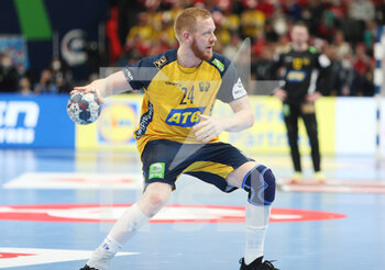 2022-01-30 - Jim Gottfridsson of Sweden during the EHF Men's Euro 2022, Final handball match between Sweden and Spain on January 30, 2022 at Budapest Multifunctional Arena in Budapest, Hungary - EHF MEN'S EURO 2022, FINAL - SWEDEN VS SPAIN - HANDBALL - OTHER SPORTS