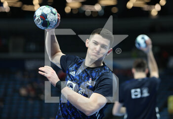 2022-01-30 - Aymeric Minne of France warms up before the EHF Men's Euro 2022, Placement Match 3/4 handball match between France and Denmark on January 30, 2022 at Budapest Multifunctional Arena in Budapest, Hungary - EHF MEN'S EURO 2022, PLACEMENT MATCH 3/4 - FRANCE VS DENMARK - HANDBALL - OTHER SPORTS