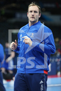 2022-01-30 - Valentin Porte of France warms up before the EHF Men's Euro 2022, Placement Match 3/4 handball match between France and Denmark on January 30, 2022 at Budapest Multifunctional Arena in Budapest, Hungary - EHF MEN'S EURO 2022, PLACEMENT MATCH 3/4 - FRANCE VS DENMARK - HANDBALL - OTHER SPORTS