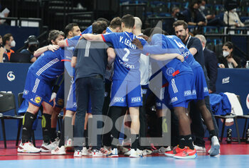 2022-01-30 - Team France during the EHF Men's Euro 2022, Placement Match 3/4 handball match between France and Denmark on January 30, 2022 at Budapest Multifunctional Arena in Budapest, Hungary - EHF MEN'S EURO 2022, PLACEMENT MATCH 3/4 - FRANCE VS DENMARK - HANDBALL - OTHER SPORTS