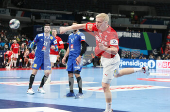 2022-01-30 - Magnus Saugstrup of Denmark during the EHF Men's Euro 2022, Placement Match 3/4 handball match between France and Denmark on January 30, 2022 at Budapest Multifunctional Arena in Budapest, Hungary - EHF MEN'S EURO 2022, PLACEMENT MATCH 3/4 - FRANCE VS DENMARK - HANDBALL - OTHER SPORTS