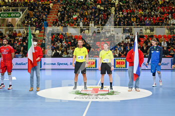 16/03/2022 - The Referee of the match Denis Bolic (AUT) and The Referee of the match Christoph Hurich (AUT) - 2023 WORLD CUP QUALIFIERS - ITALY VS SLOVENIA - PALLAMANO - ALTRO