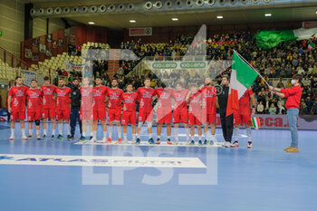16/03/2022 - Italy during the National anthem - 2023 WORLD CUP QUALIFIERS - ITALY VS SLOVENIA - PALLAMANO - ALTRO