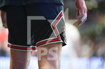 2022-04-07 - Illustration picture shows the shorts of a player of PSG during the EHF Champions League, Play-offs Handball match between Paris Saint-Germain (PSG) and Elverum on April 7, 2022 at Pierre de Coubertin stadium in Paris, France - EHF CHAMPIONS LEAGUE, PLAY-OFFS - PARIS SAINT-GERMAIN (PSG) VS ELVERUM - HANDBALL - OTHER SPORTS