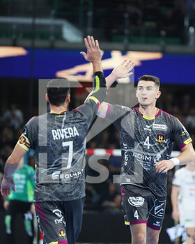 29/09/2022 - Aymeric MINNE of HBC Nantes and Valero RIVERA FOLCH of HBC Nantes during the EHF Champions League Handball match between HBC Nantes and Elverum Handball on September 29, 2022 at H Arena in Nantes, France - HANDBALL - CHAMPIONS LEAGUE - NANTES V ELVERUM - PALLAMANO - ALTRO