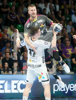 29/09/2022 - Linus Persson of Nantes during the EHF Champions League Handball match between HBC Nantes and Elverum Handball on September 29, 2022 at H Arena in Nantes, France - HANDBALL - CHAMPIONS LEAGUE - NANTES V ELVERUM - PALLAMANO - ALTRO